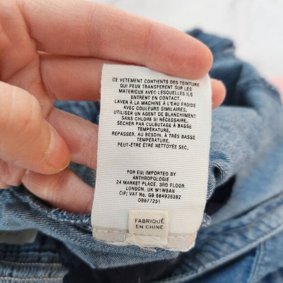 Pilcro Anthropologie Denim Jumpsuit Zip Front Overalls Adjustable Women's 2 - Picture 11 of 11